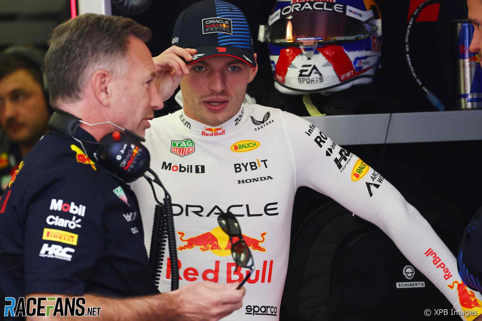 Christian Horner, Max Verstappen, Bahrain, 2024