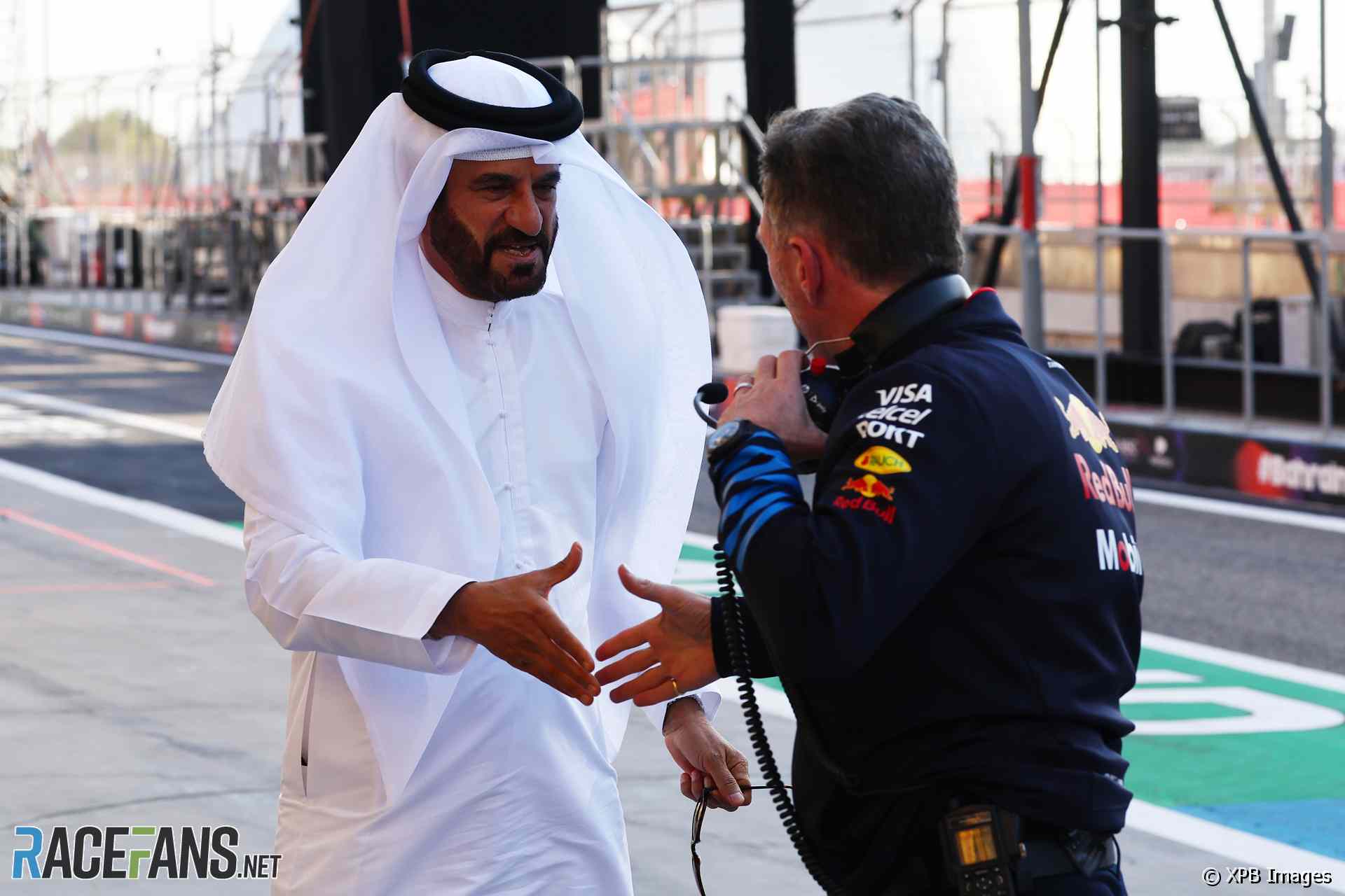 Mohammed Ben Sulayem, Christian Horner, Bahrain International Circuit, 2024