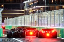 Drivers in pit exit, Jeddah Corniche Circuit, 2024