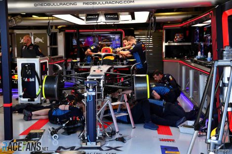 Max Verstappen's pit garage, Red Bull, Albert Park, 2024