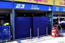 Alexander Albon's pit garage, Williams, Albert Park, 2024