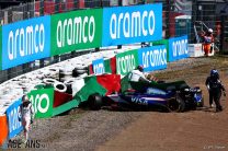 Japanese Grand Prix red-flagged on first lap after Ricciardo and Albon crash